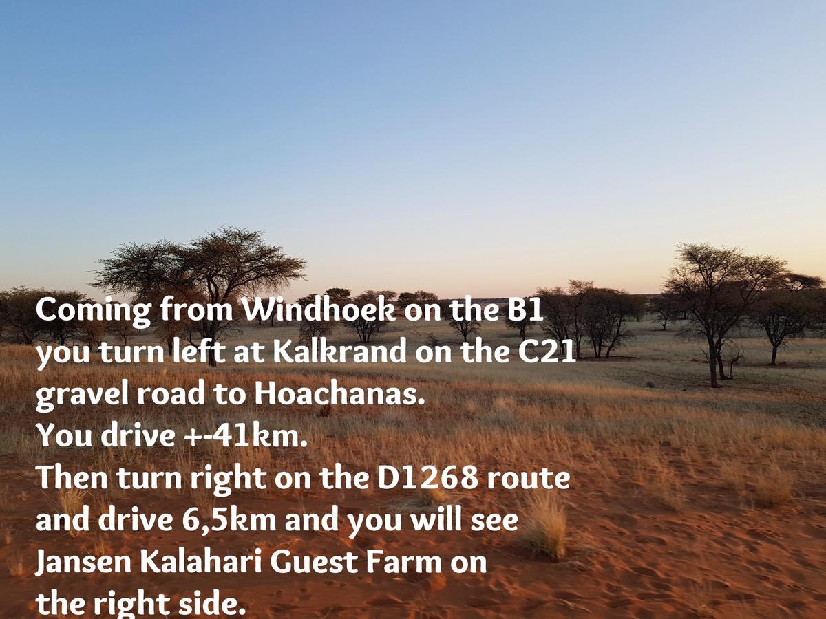 Jansen Kalahari Guest Farm Villa Hoachanas Екстериор снимка